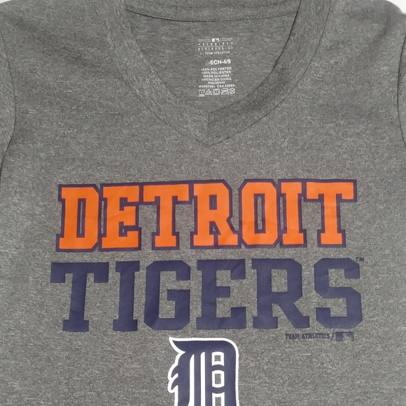 Detroit Tigers Girls Sz 4/5 Genuine Merch Team Ath - Picture 2 of 6